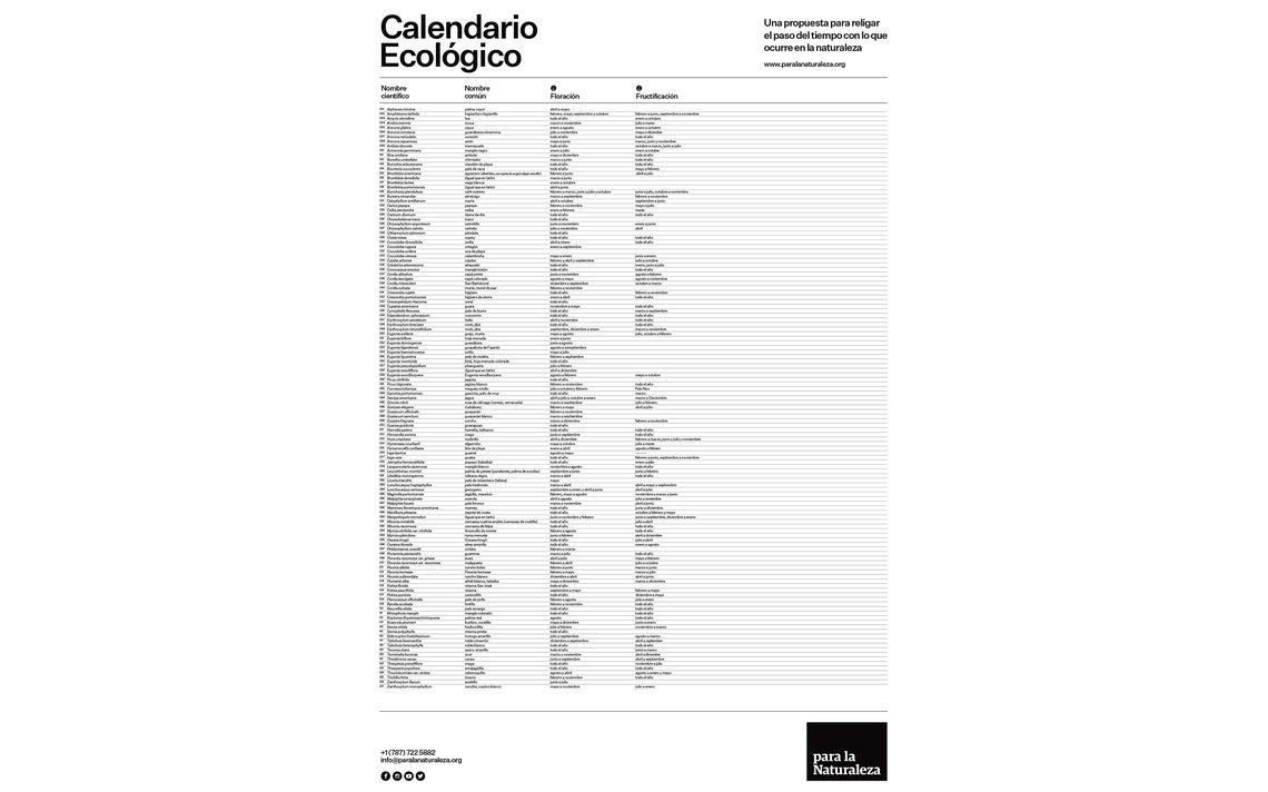 Calendario Ecológico Para la Naturaleza