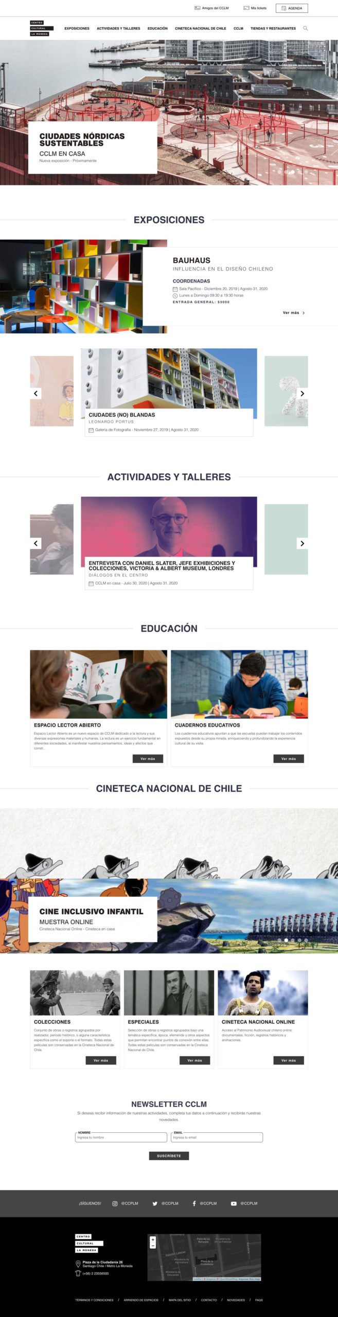 Web Centro Cultural La Moneda