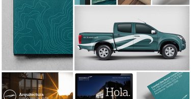 Imagen Corporativa Océano Sur: branding para arquitectura en entornos naturales