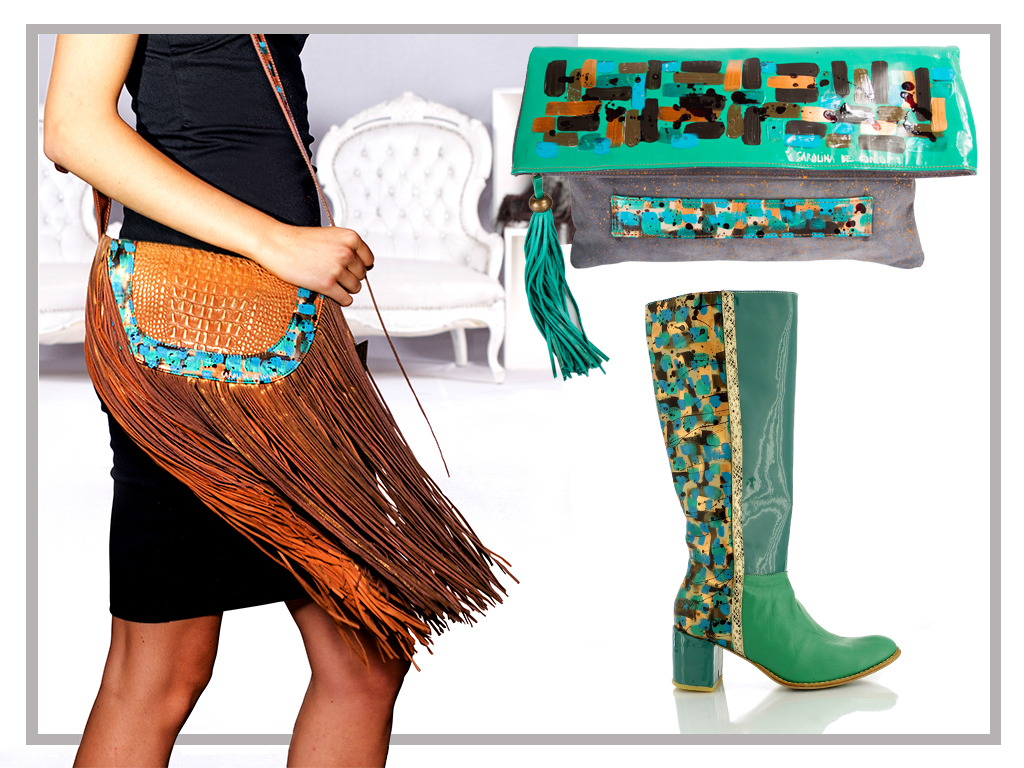 Arte Portante: bolsos y calzado intervenidos como piezas de arte utilitario