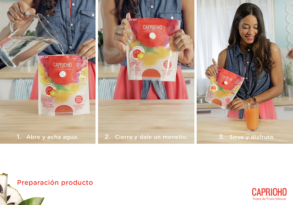 Capricho Empaque: diseño de packaging para jugos naturales listos en tres pasos
