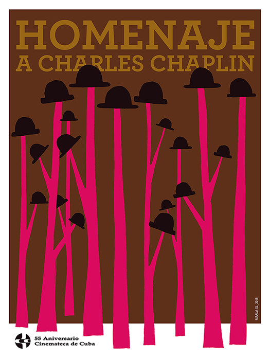 Carteles “América por su música” y “Homenaje a Charles Chaplin”
