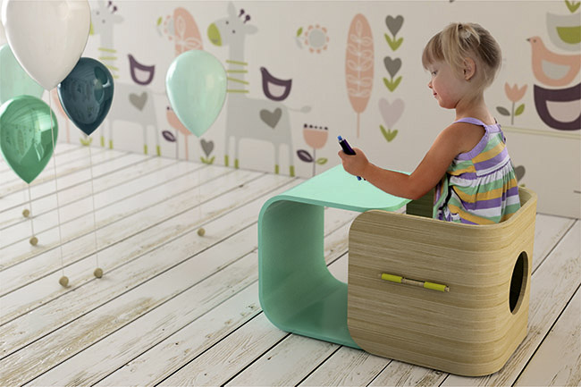 Cuac: mueble-juego infantil de alta transformabilidad con solo cuatro piezas