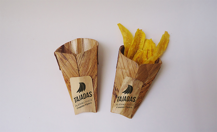 Envase de calceta de plátano