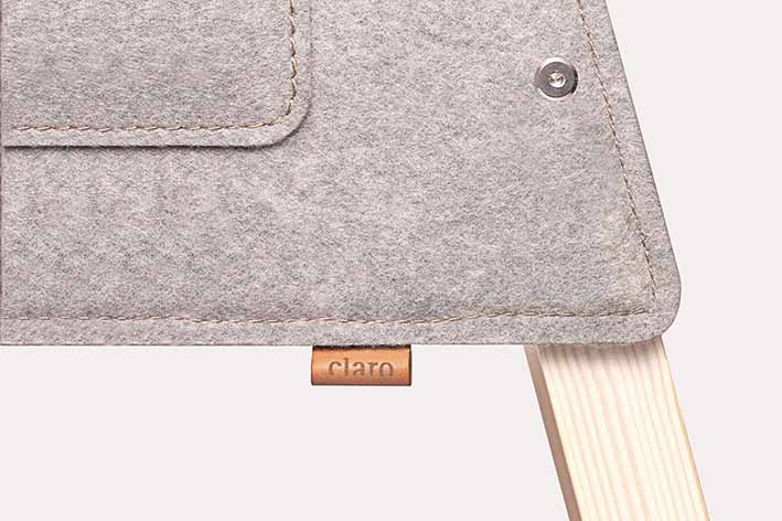 Escritorio Nido: estación de trabajo compacta con laterales de fieltro para foco y orden