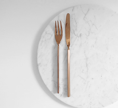 Malmö Cutlery Set: cubertería de acero inoxidable con lenguaje fluido