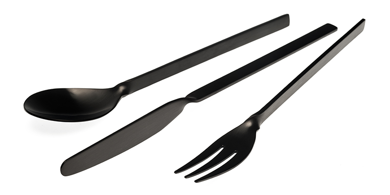 Malmö Cutlery Set: cubertería de acero inoxidable con lenguaje fluido