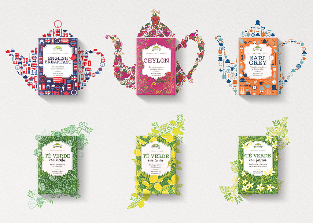 Packaging y materiales de promoción para Línea de Blends de Té