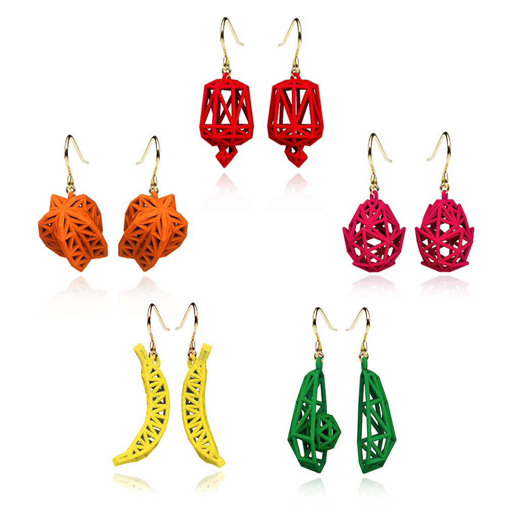 Poly Fruits: joyería tropical que une artesanía e impresión 3D