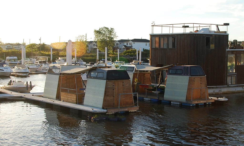 Truck-A-Float: campamento flotante modular para vida urbana sustentable