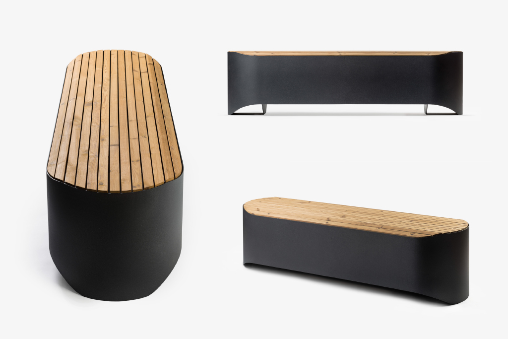 Tub: mobiliario urbano minimalista desde la geometría del cilindro