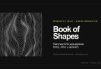 Patrón Flow Lines de Book of Shapes: líneas curvas generativas blancas sobre fondo negro