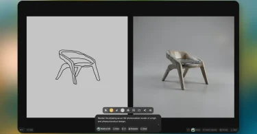 Krea Realtime Edit transforma un boceto dibujado en una visualización de producto
